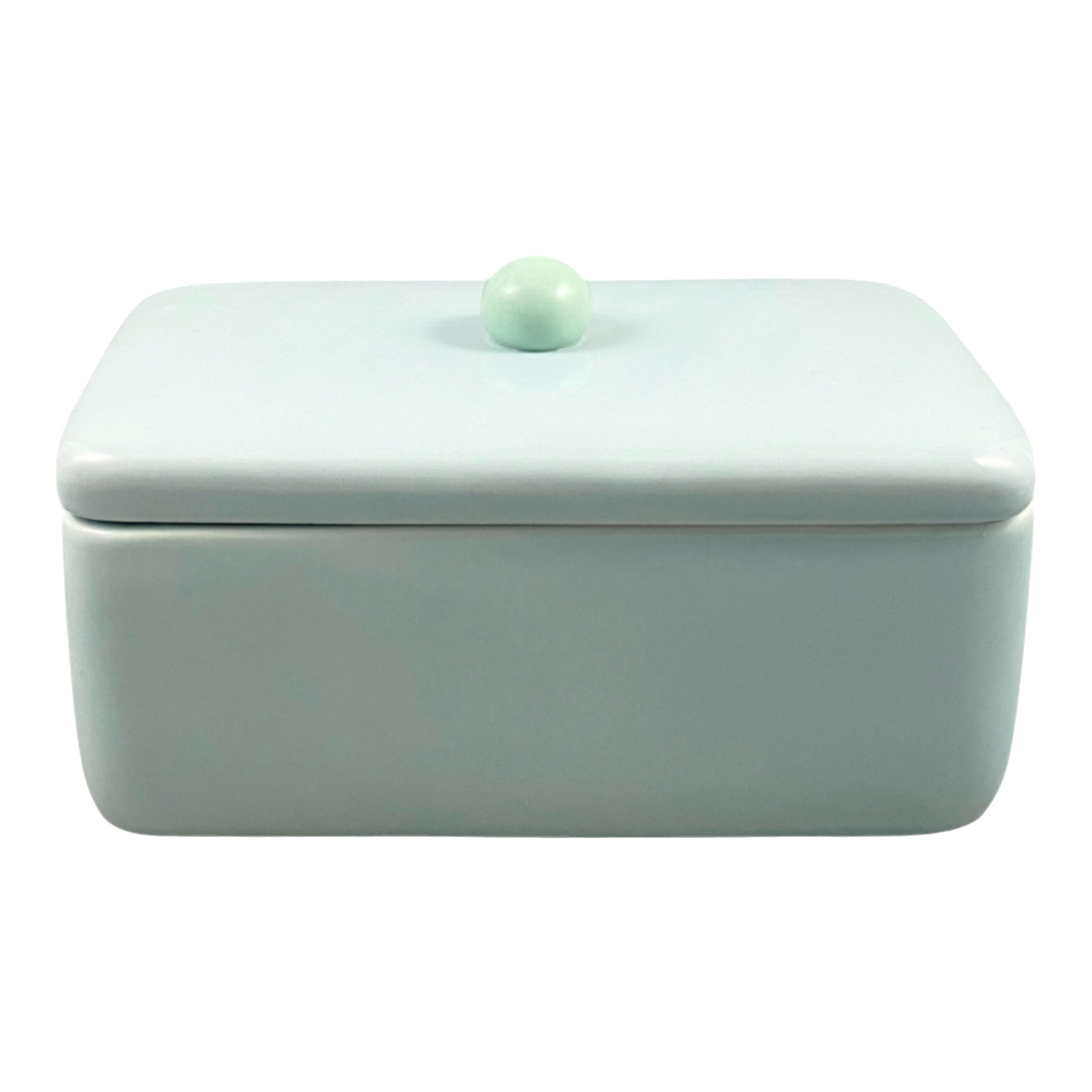 Aufbewahrungsdose hellblau Keramik B/H: ca. 25x14 cm