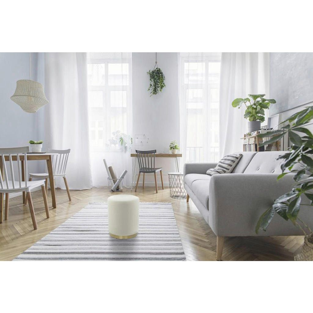 Thumbnail - Kayoom Hocker Nona 100 beige B/H/L: ca. 36x44x36 cm