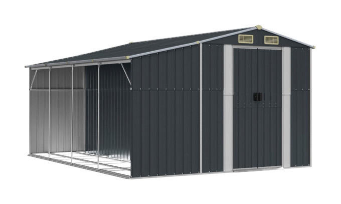 vidaXL Gartenhaus anthrazit