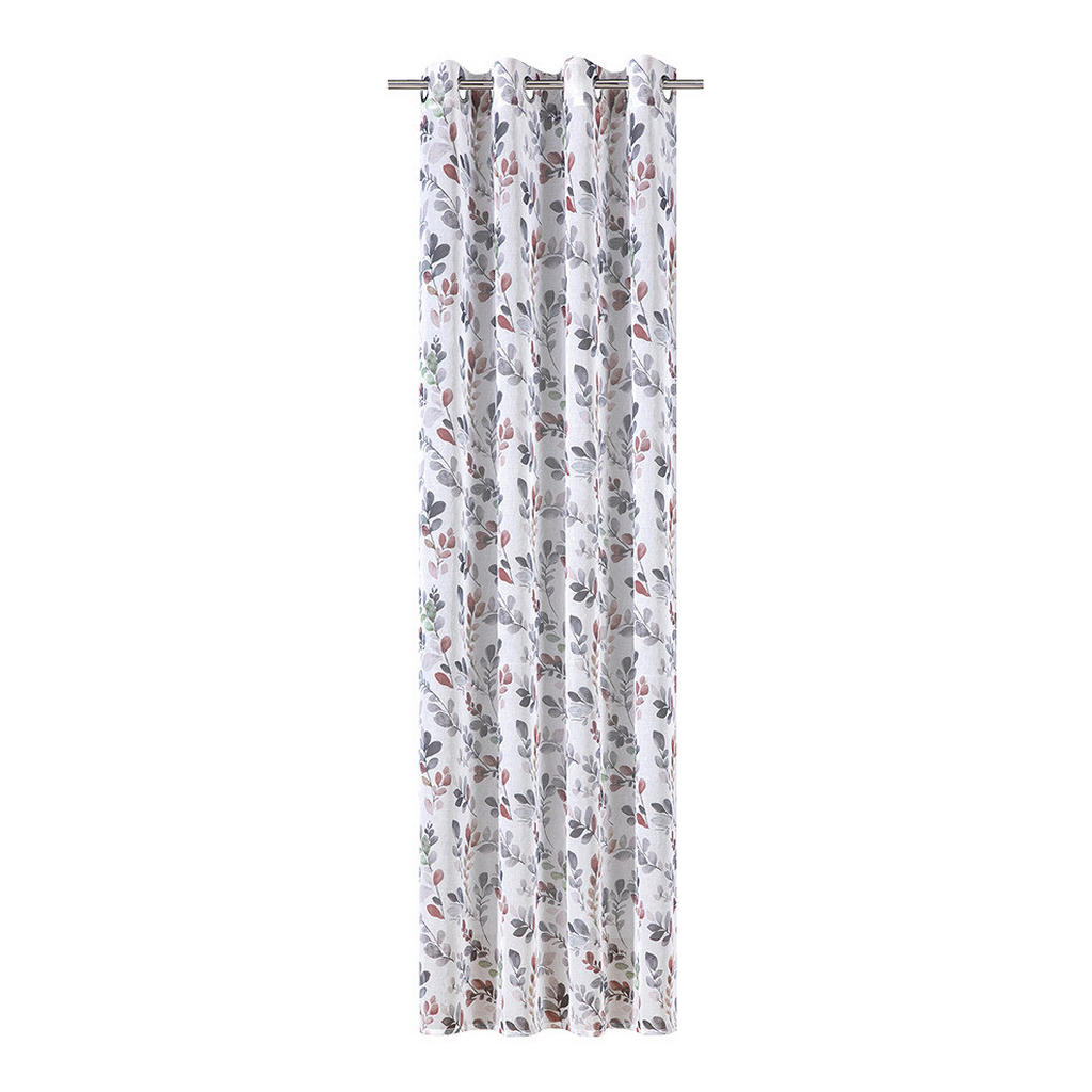 Thumbnail - Ösenvorhang Blätterzweig grün B/L: ca. 140x245 cm