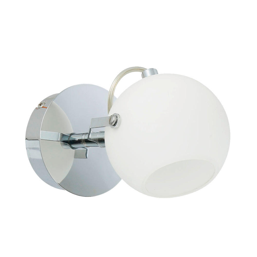 SPOT Light Spot Ida weiß Chrom Glas Metall B/H/T: ca. 12x20x12 cm 1 Brennstellen