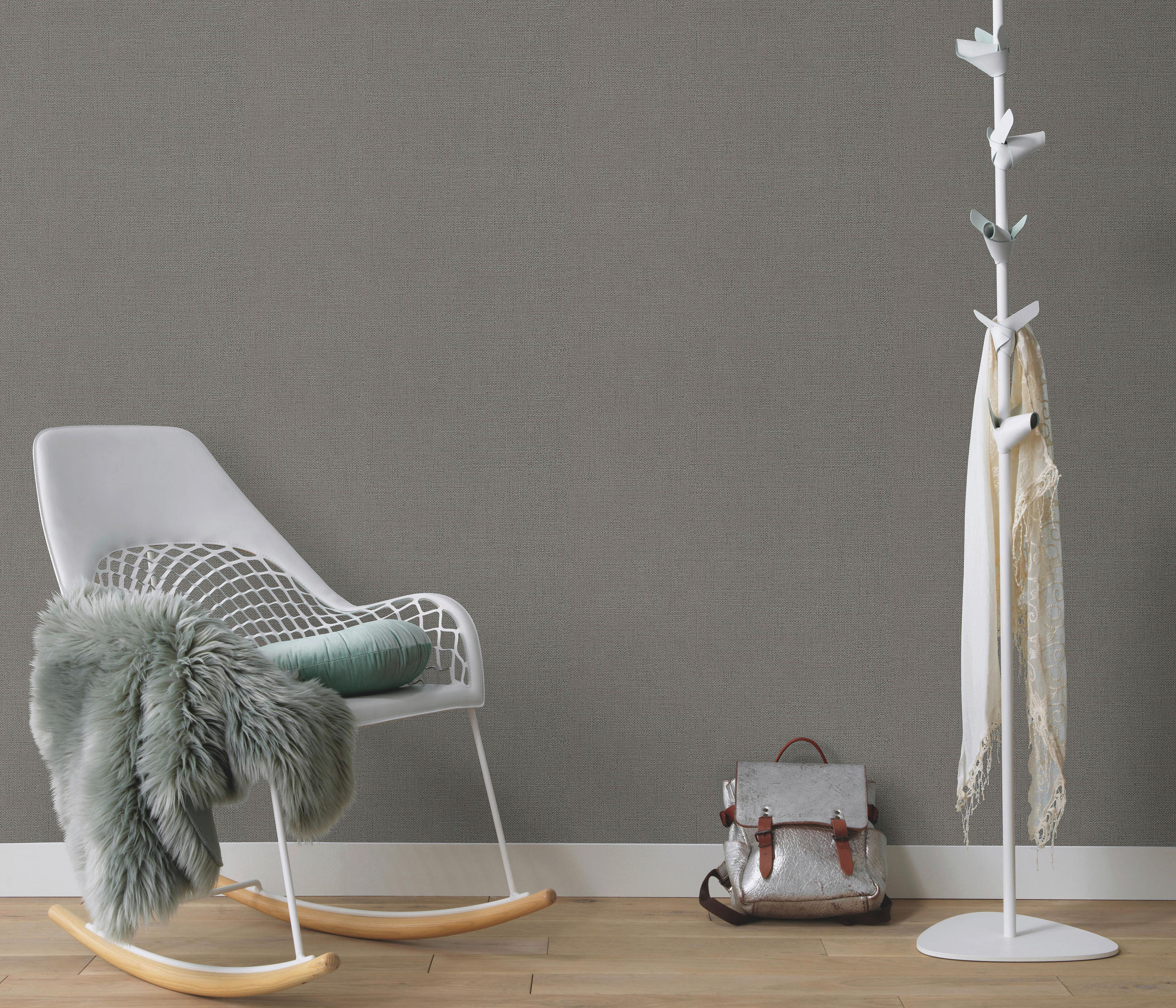 Thumbnail - Erismann Vliestapete Textiloptik hellbraun B/L: ca. 53x1005 cm