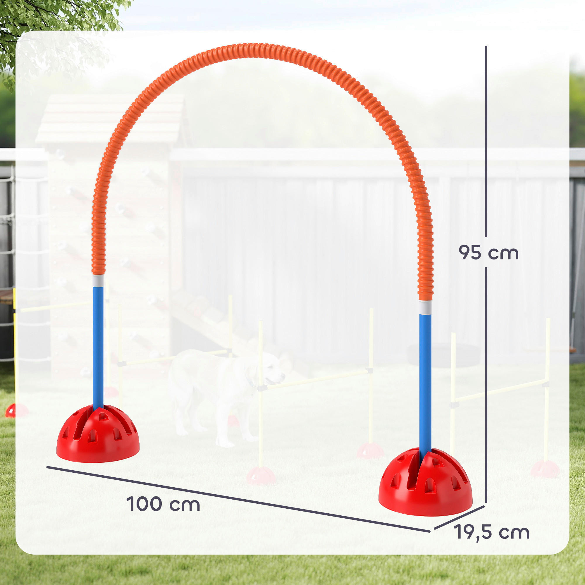Thumbnail - PawHut Hund Agility Set blau Kunststoff B/H/L: ca. 19,5x95x100 cm