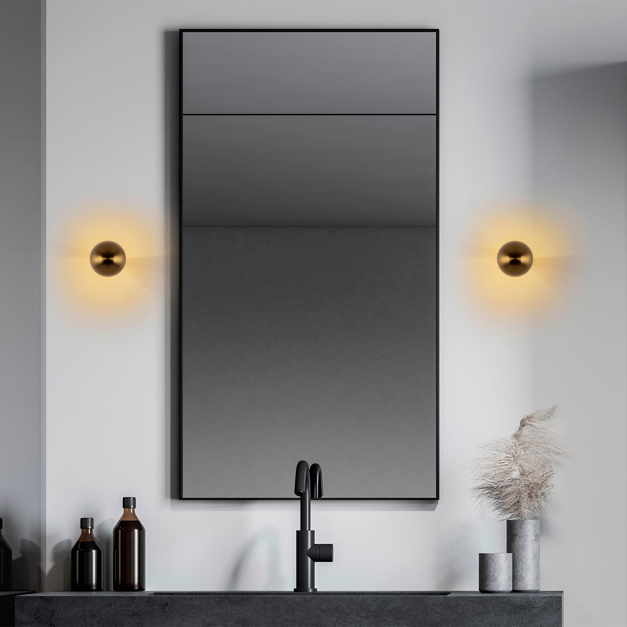 Thumbnail - Opviq Wandleuchte gold Metall B/H/L: ca. 12x16x12 cm G9 1 Brennstellen