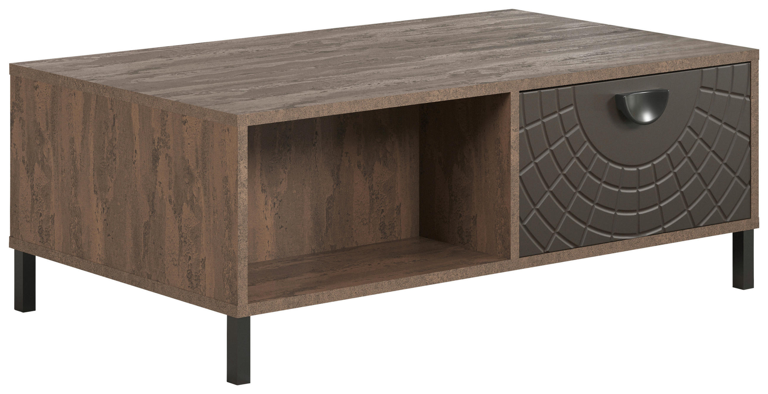 Couchtisch Fusion Eiche dunkel Nachbildung bronze Optik B/H/T: ca. 110x37x60 cm