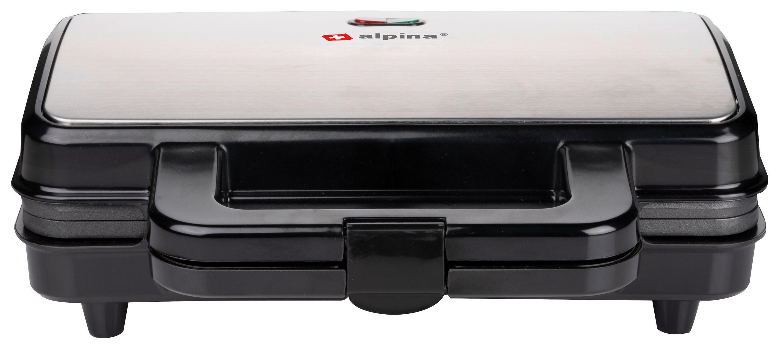 Sandwichtoaster silber schwarz B/H/L: ca. 12x26,5x31,5 cm