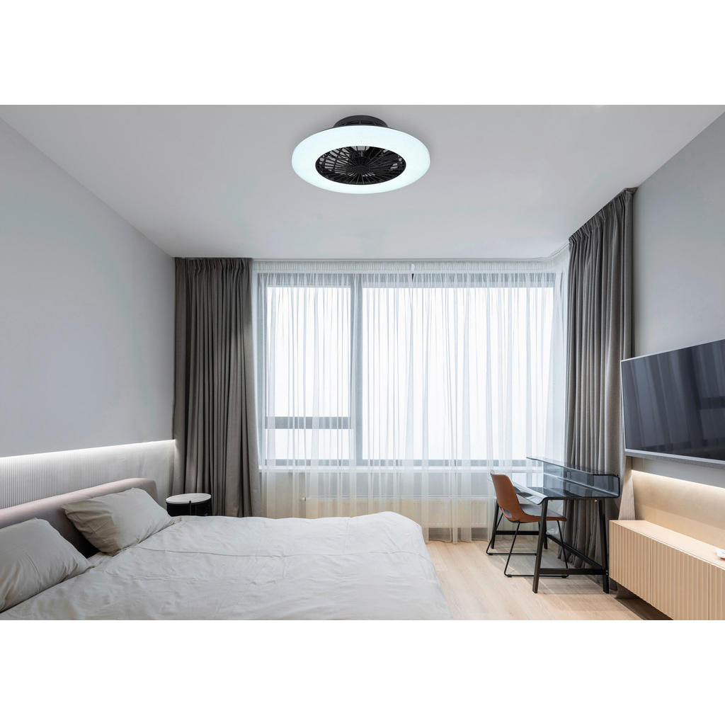 Thumbnail - GLOBO LED-Deckenventilator schwarz Opal H/D: ca. 16x52,5 cm max. 30 W