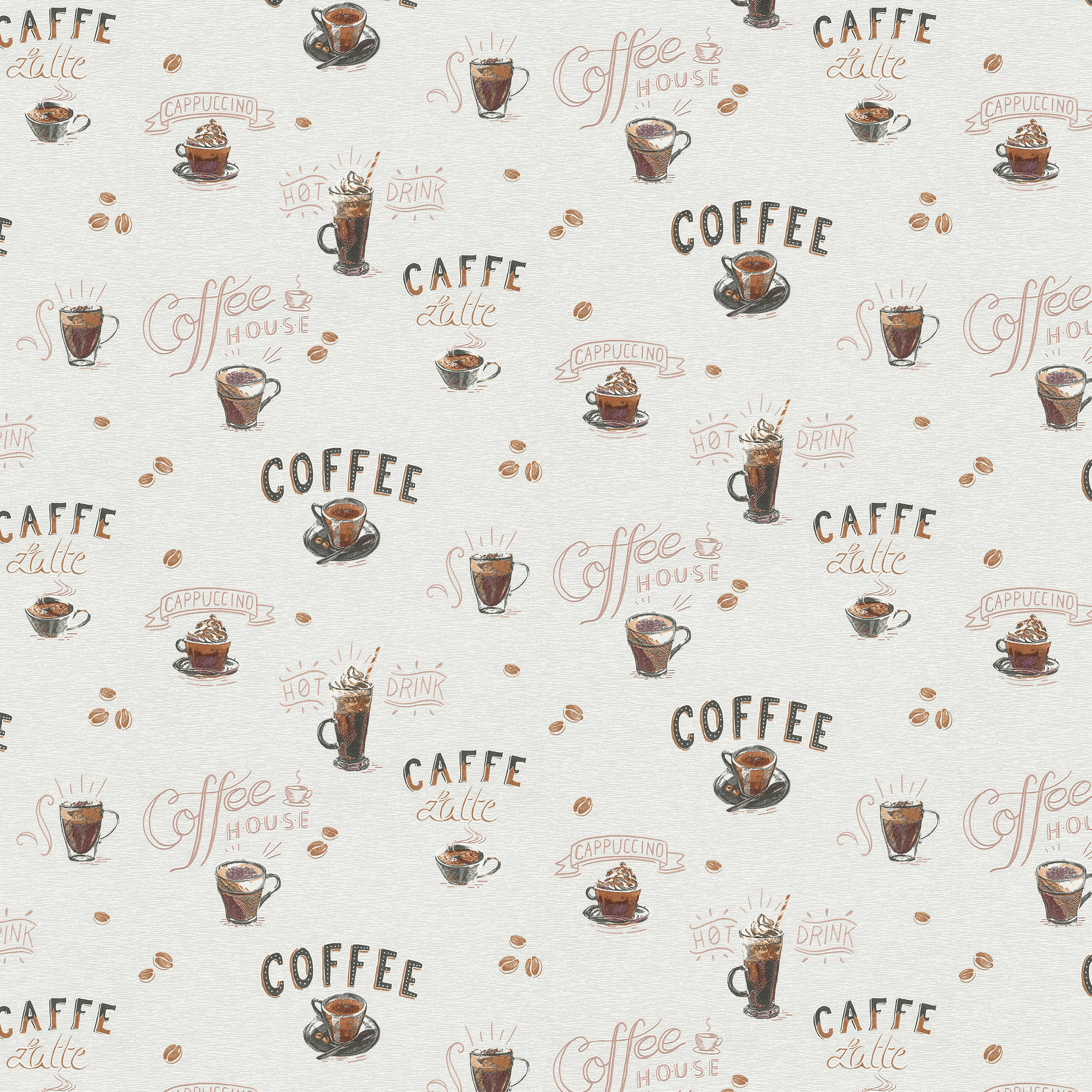 Thumbnail - Erismann Vliestapete Coffee creme B/L: ca. 53x1005 cm