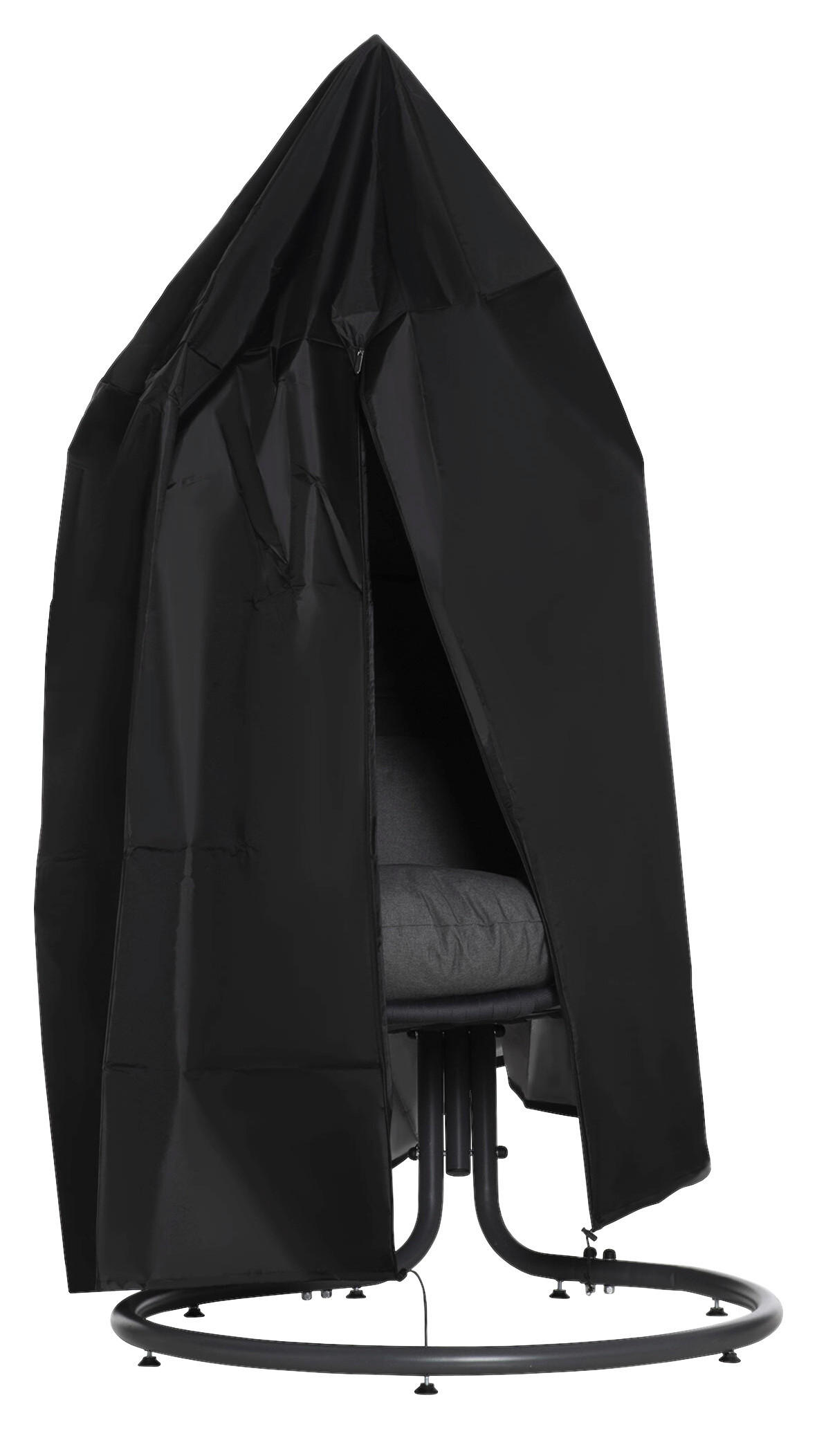 Outsunny Schutzhülle mit Tasche schwarz Kunststoff H/D: ca. 190x115 cm