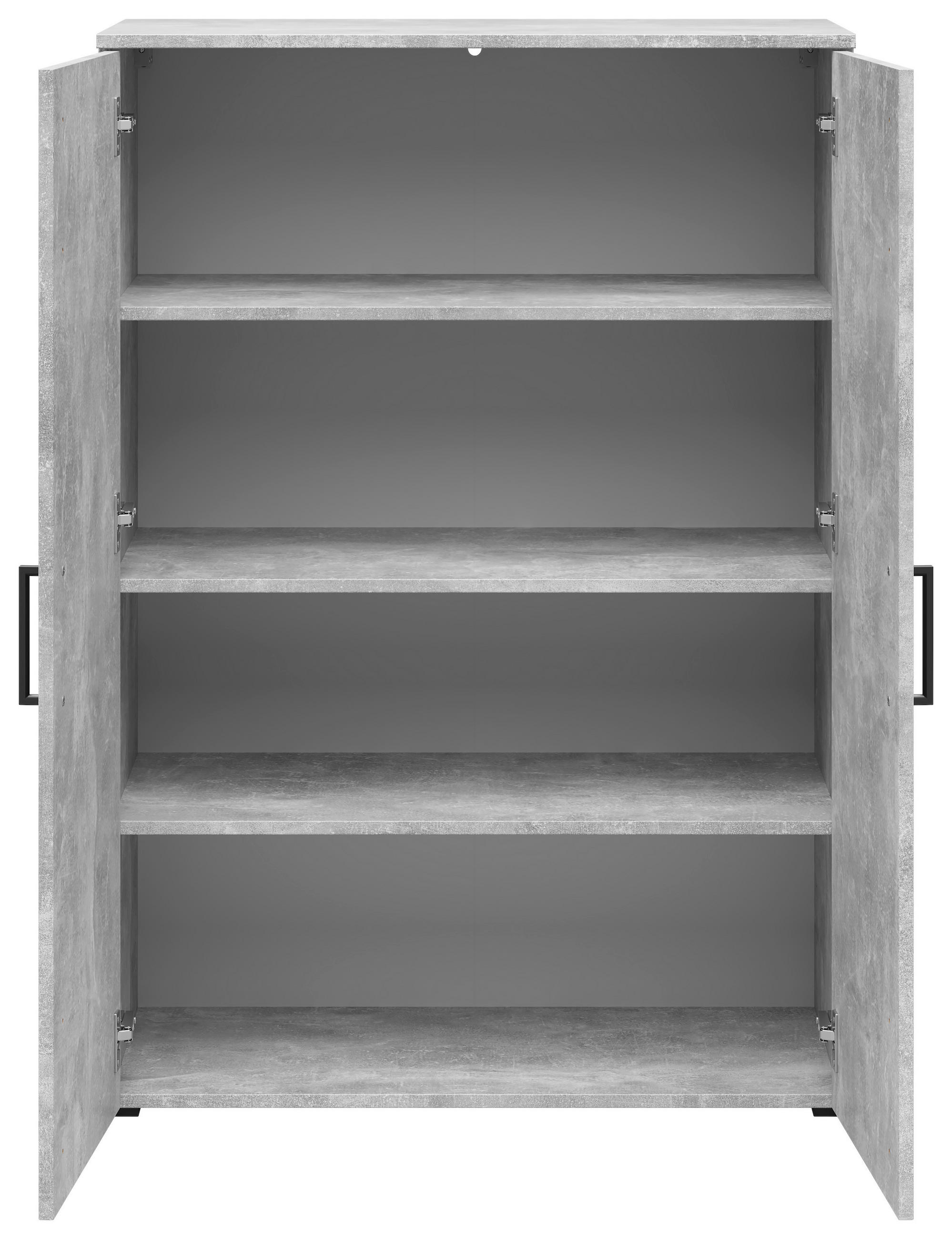 Thumbnail - Kommode Multi-Stauraum Typ 31 Beton Optik B/H/T: ca. 80x115x40 cm