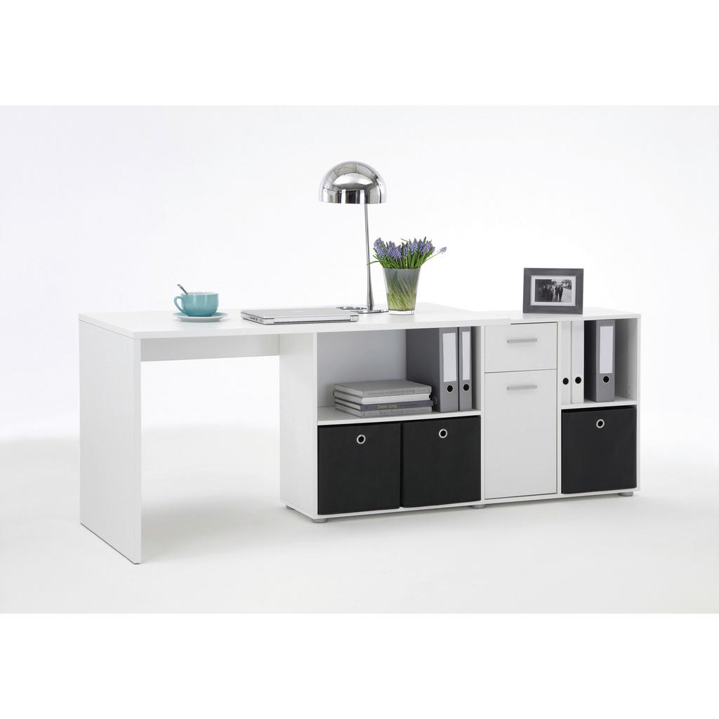 Thumbnail - Schreibtisch weiß B/H/T: ca. 136x74x66,5 cm