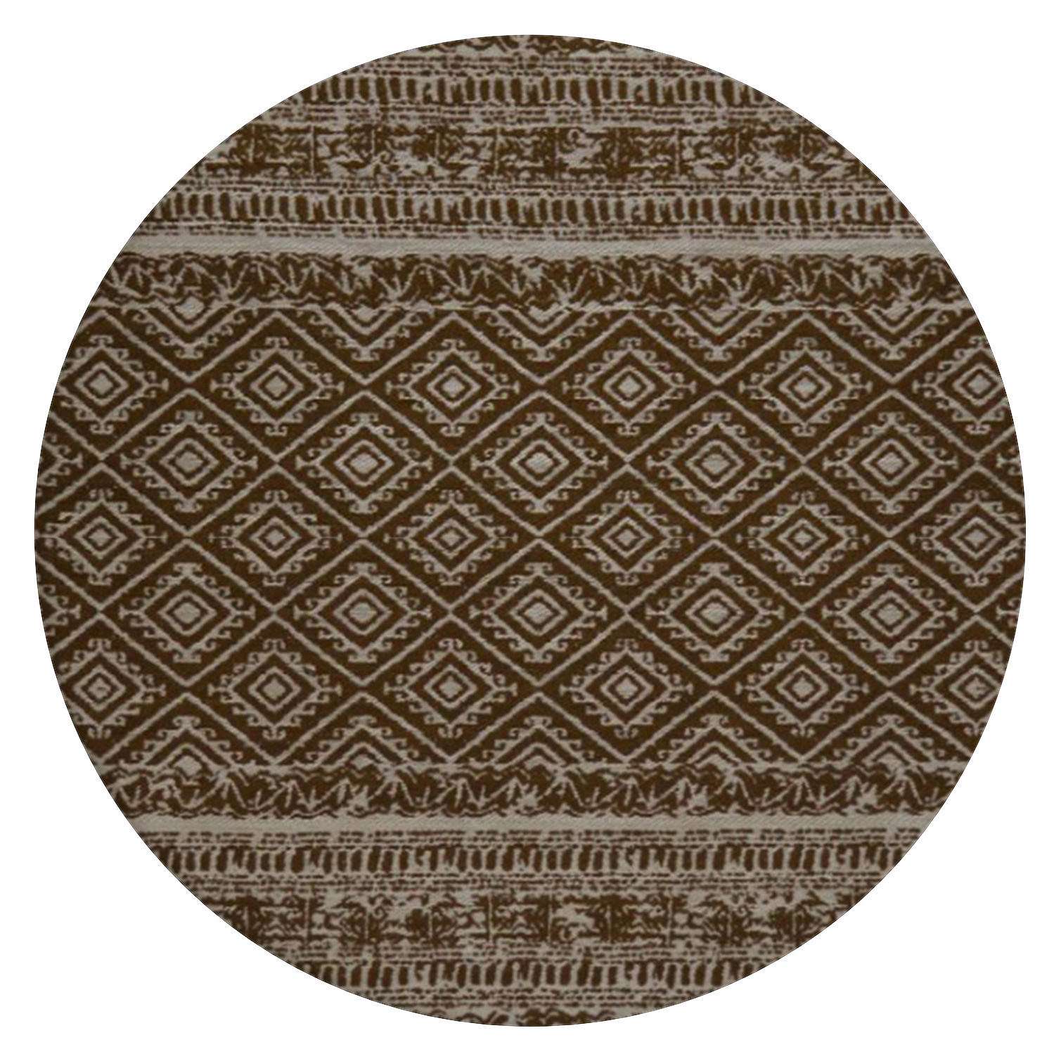 Kayoom Flachgewebeteppich Sunny 110 braun B/L: ca. 120x120 cm