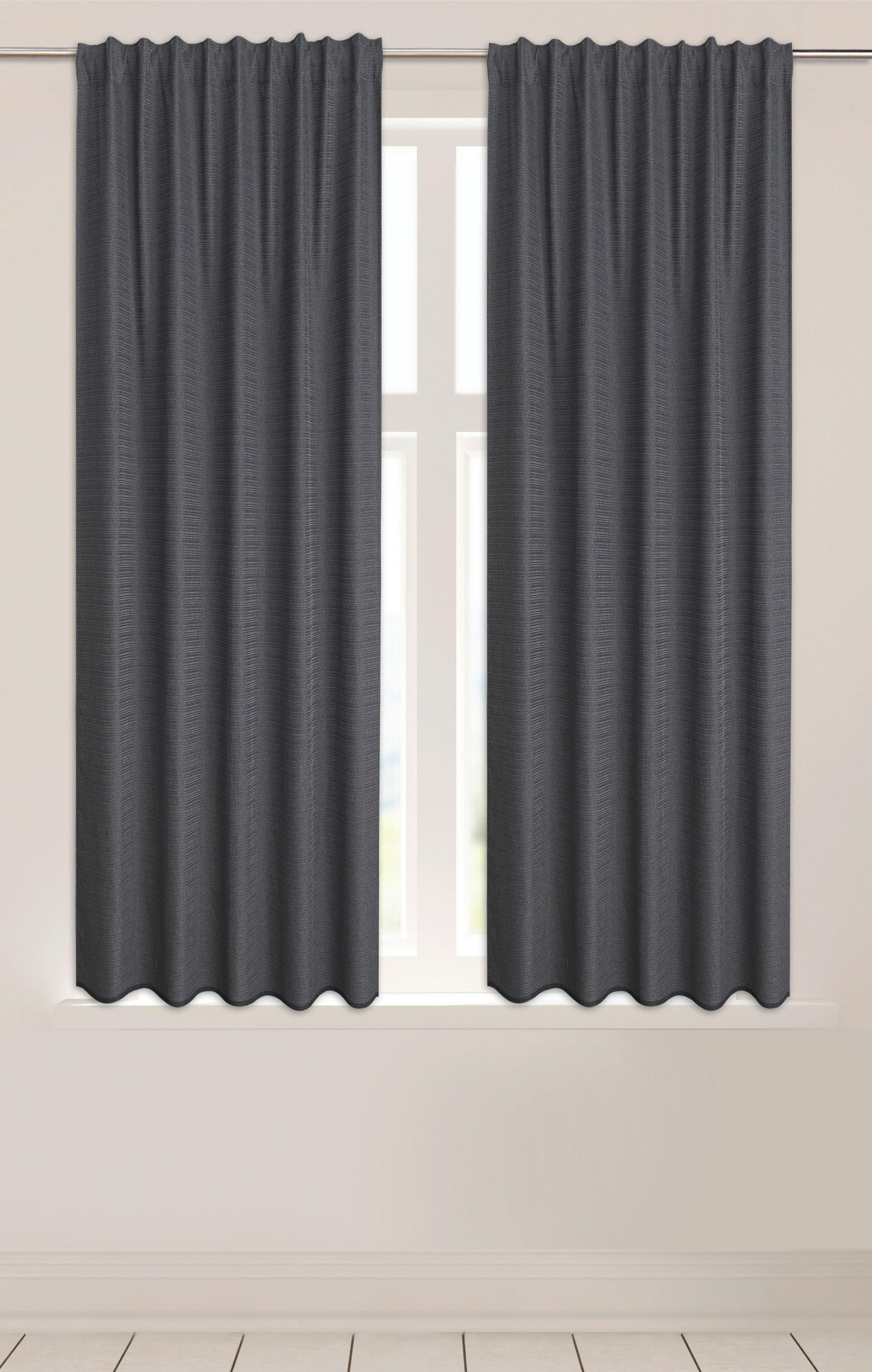 silver edition Kombivorhang Susan anthrazit B/L: ca. 140x175 cm