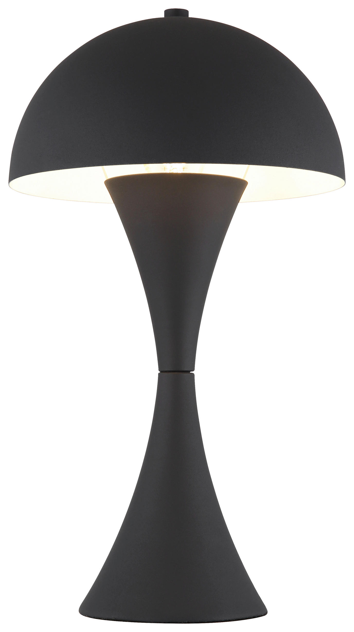 GLOBO Tischleuchte schwarz Metall H/D: ca. 36,1x20 cm E27 1 Brennstellen