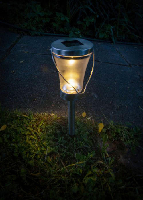 Thumbnail - LED Deko Solarleuchte 8er-Set NV5146408 silber Edelstahl Acryl H/D: ca. 40x9 cm