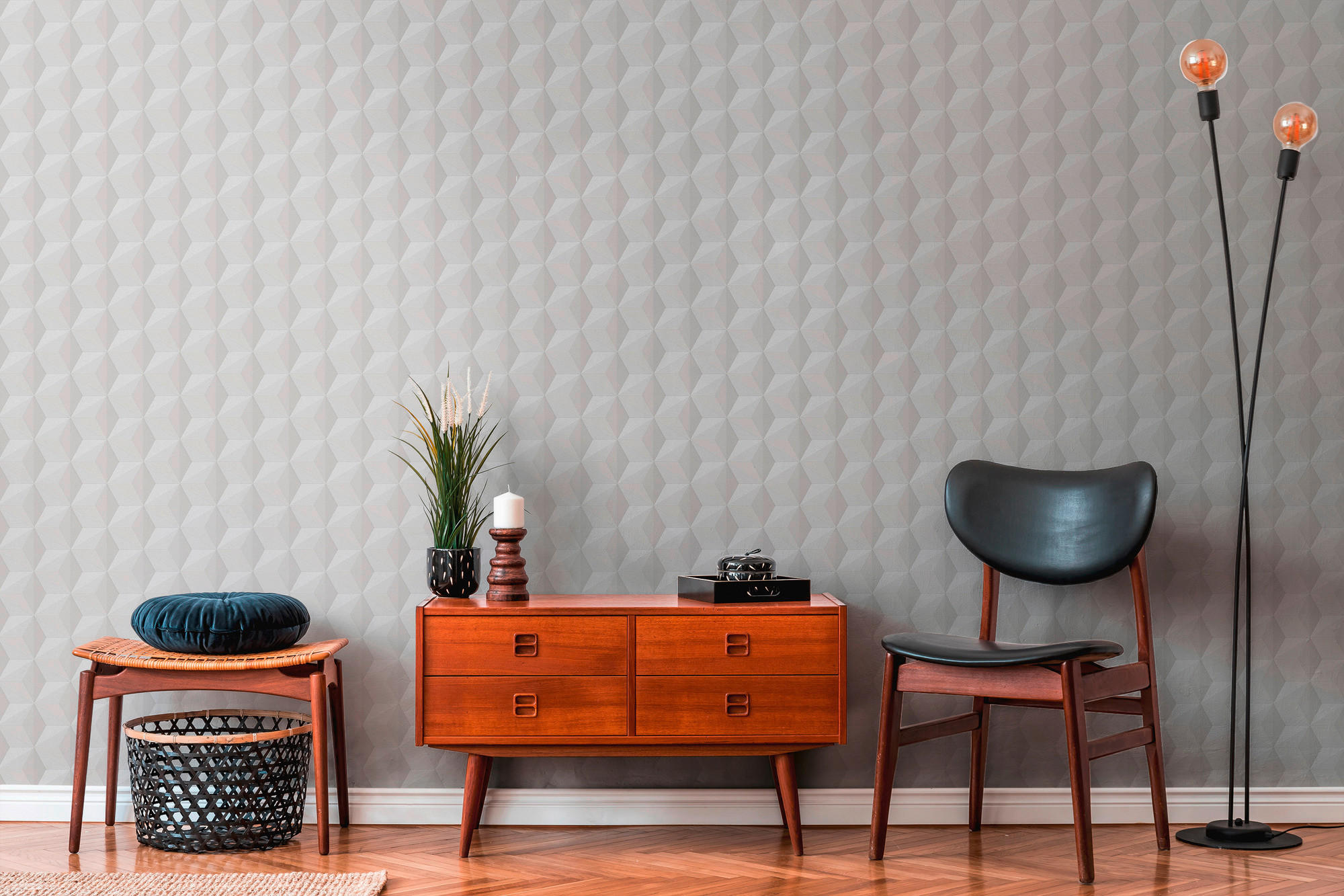 Thumbnail - A.S.Creation Vliestapete grau beige B/H/D: ca. 53x1005x8,8 cm