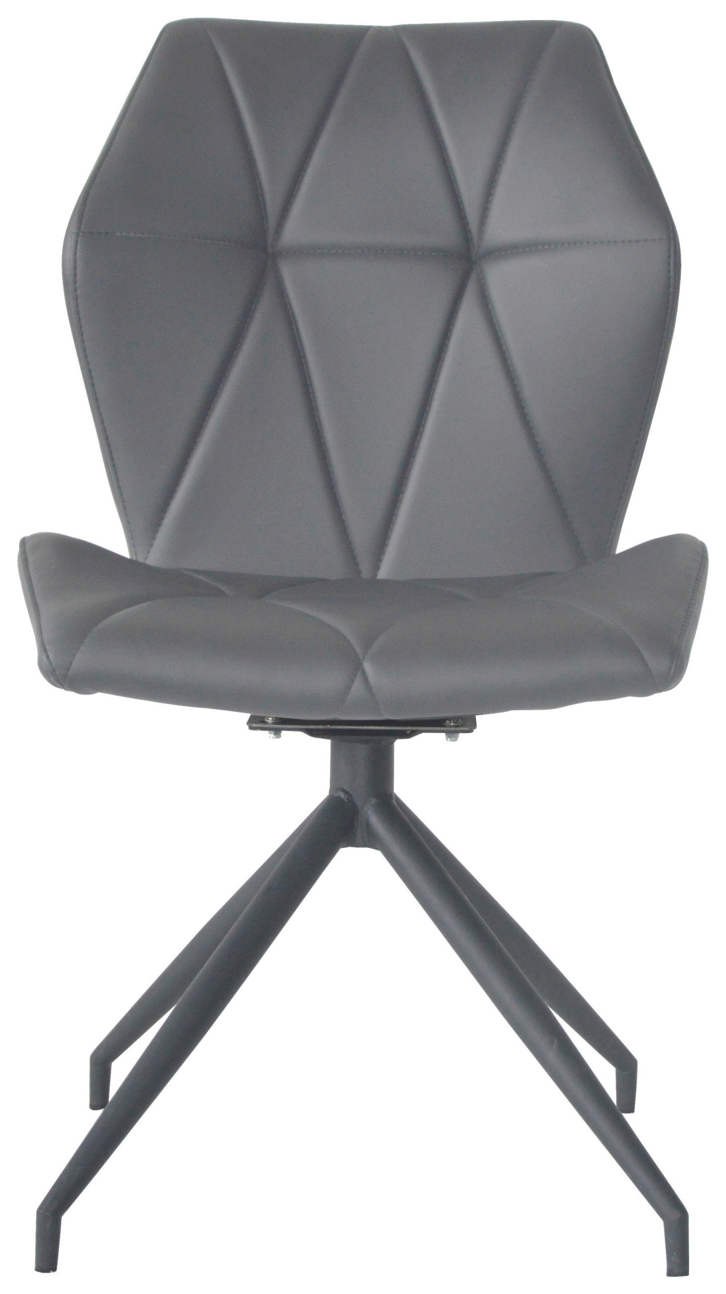 Thumbnail - Stuhl IMKE  2er-Set grau schwarz Kunstleder Metall B/H/T: ca. 52x90,5x62 cm