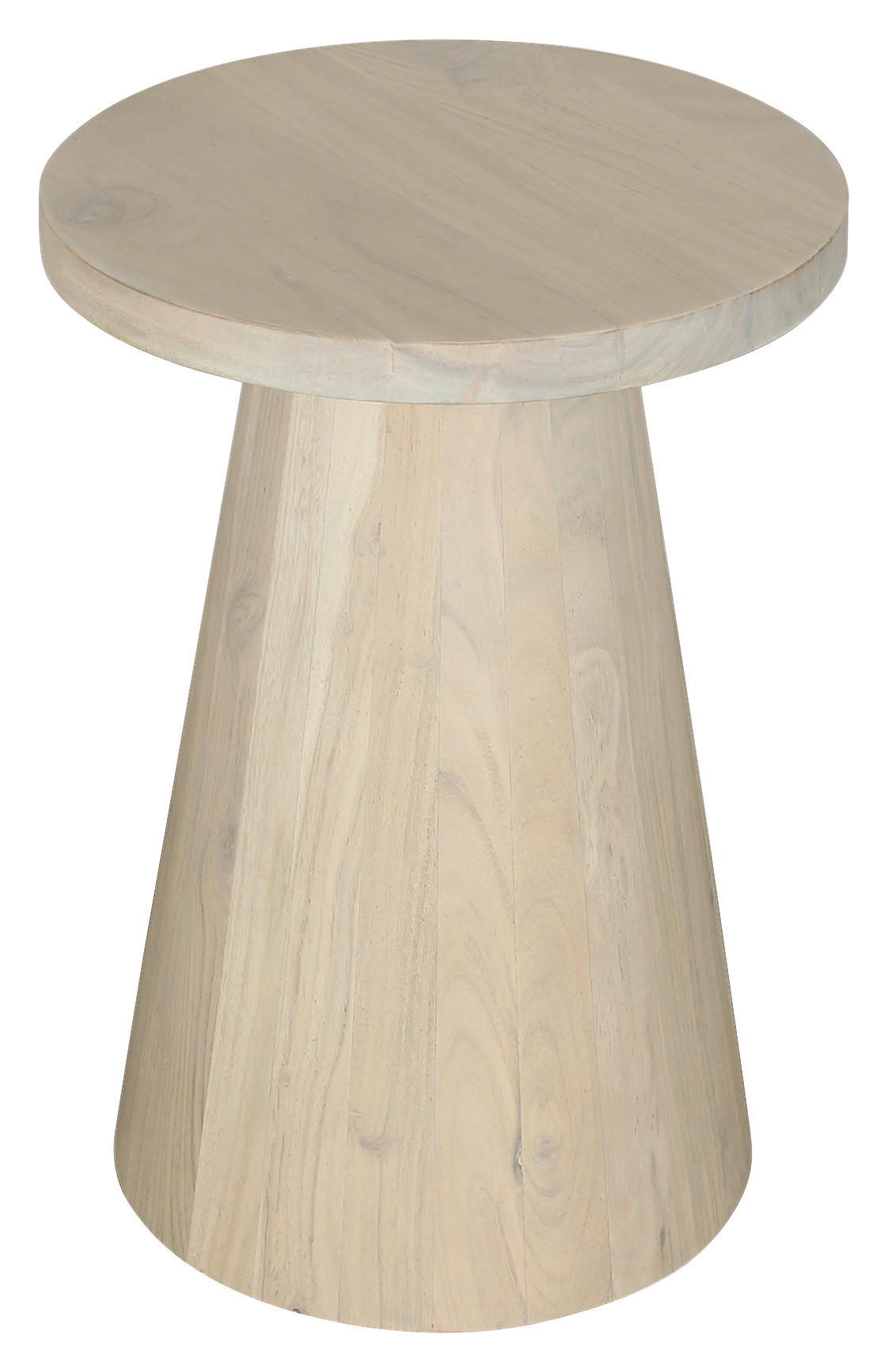 Beistelltisch CONE weiß gekälkt Akazie H/D: ca. 50x40 cm