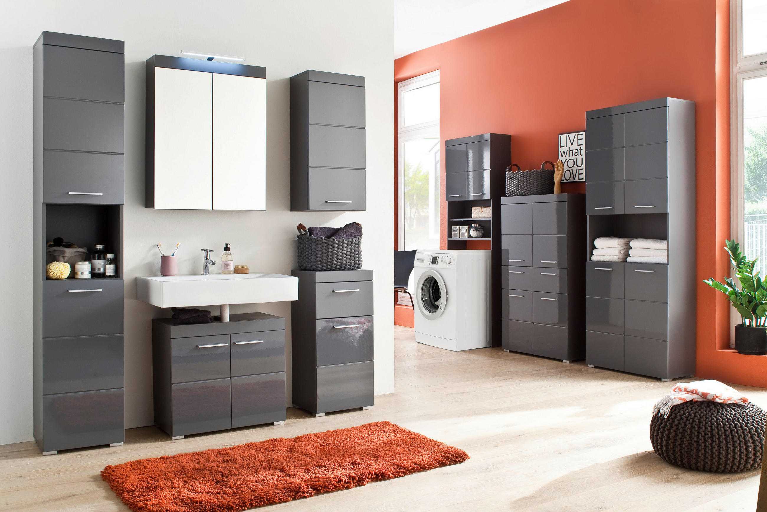 Thumbnail - Midischrank Amanda B/H/T: ca. 73x132x31 cm