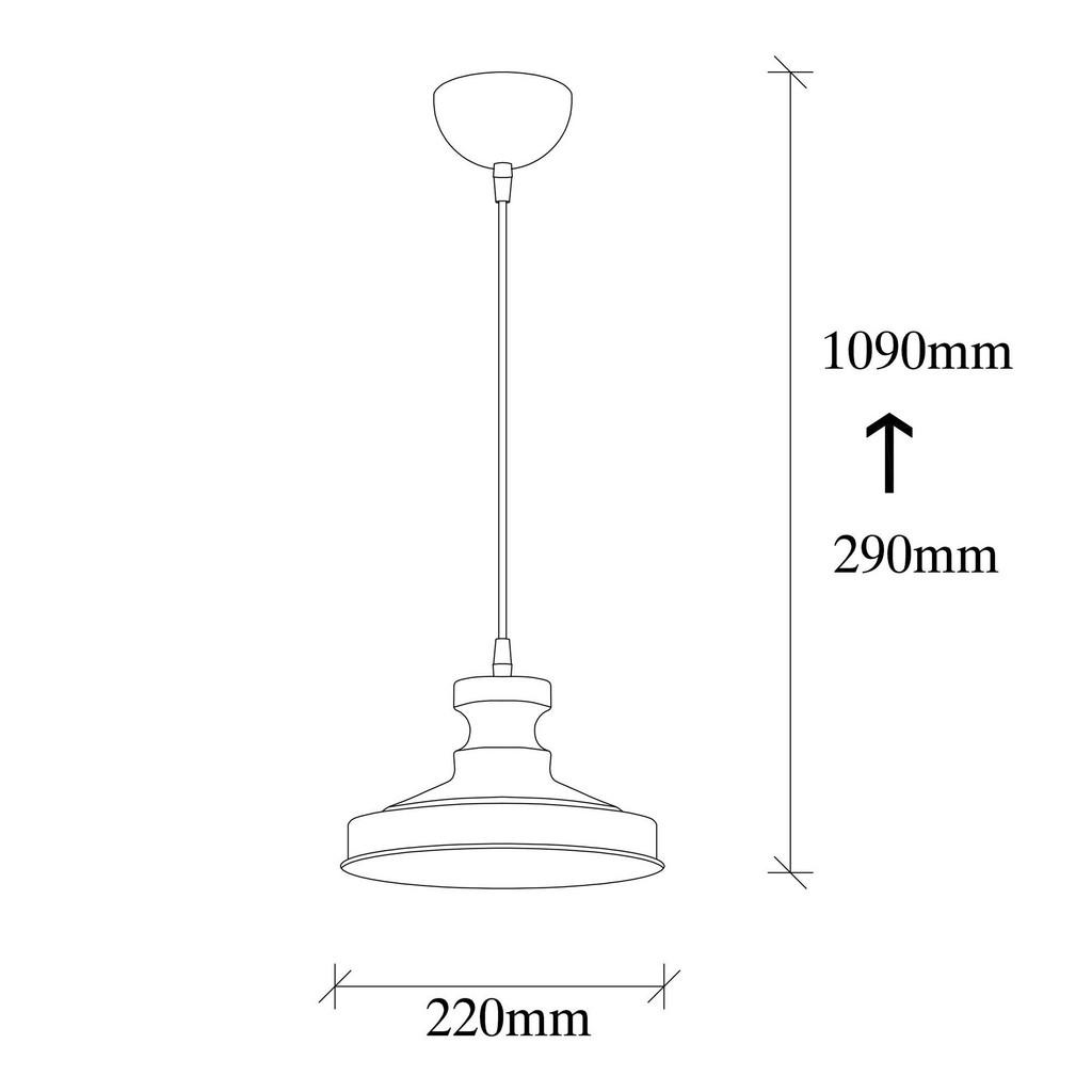 Thumbnail - Opviq Pendelleuchte Berceste schwarz Metall B/H/T/L/D: ca. 22x109x22x22x22 cm E27 1 Brennstellen