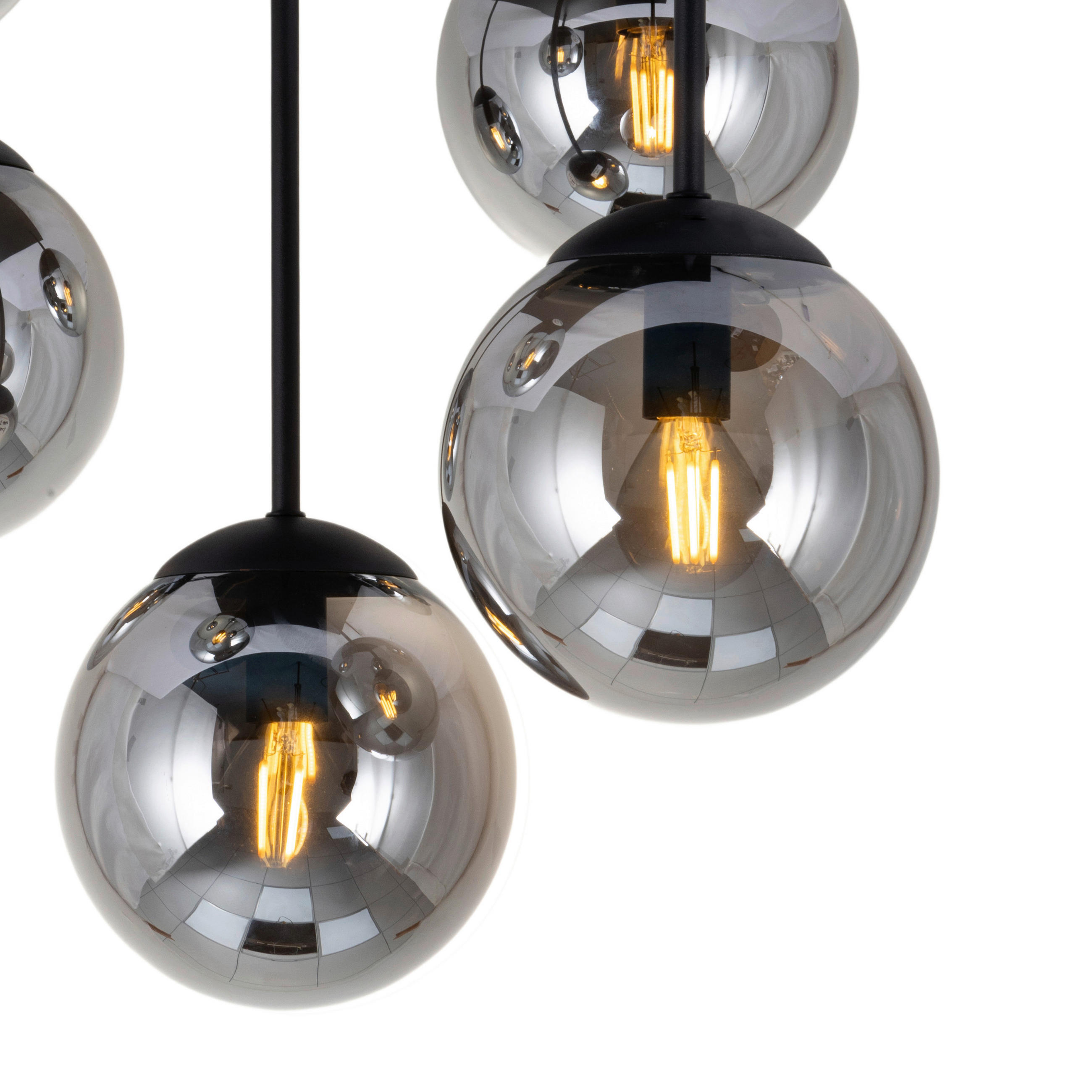 Thumbnail - POCOline Deckenleuchte Space schwarz Glas B/H/T: ca. 40x50x40 cm E14 5 Brennstellen