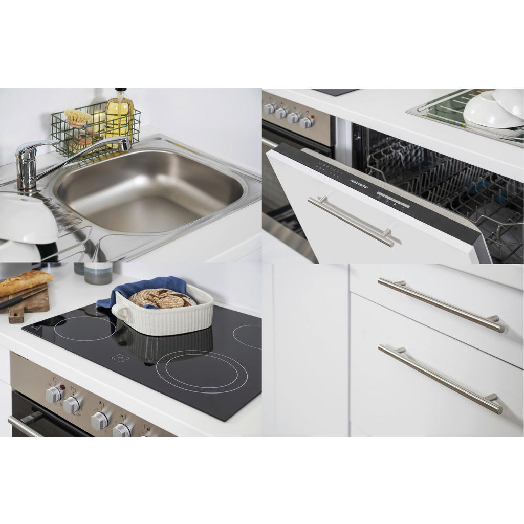 Thumbnail - Respekta Winkelküche Amanda schwarz Hochglanz B/T/L: ca. 290x60x200 cm