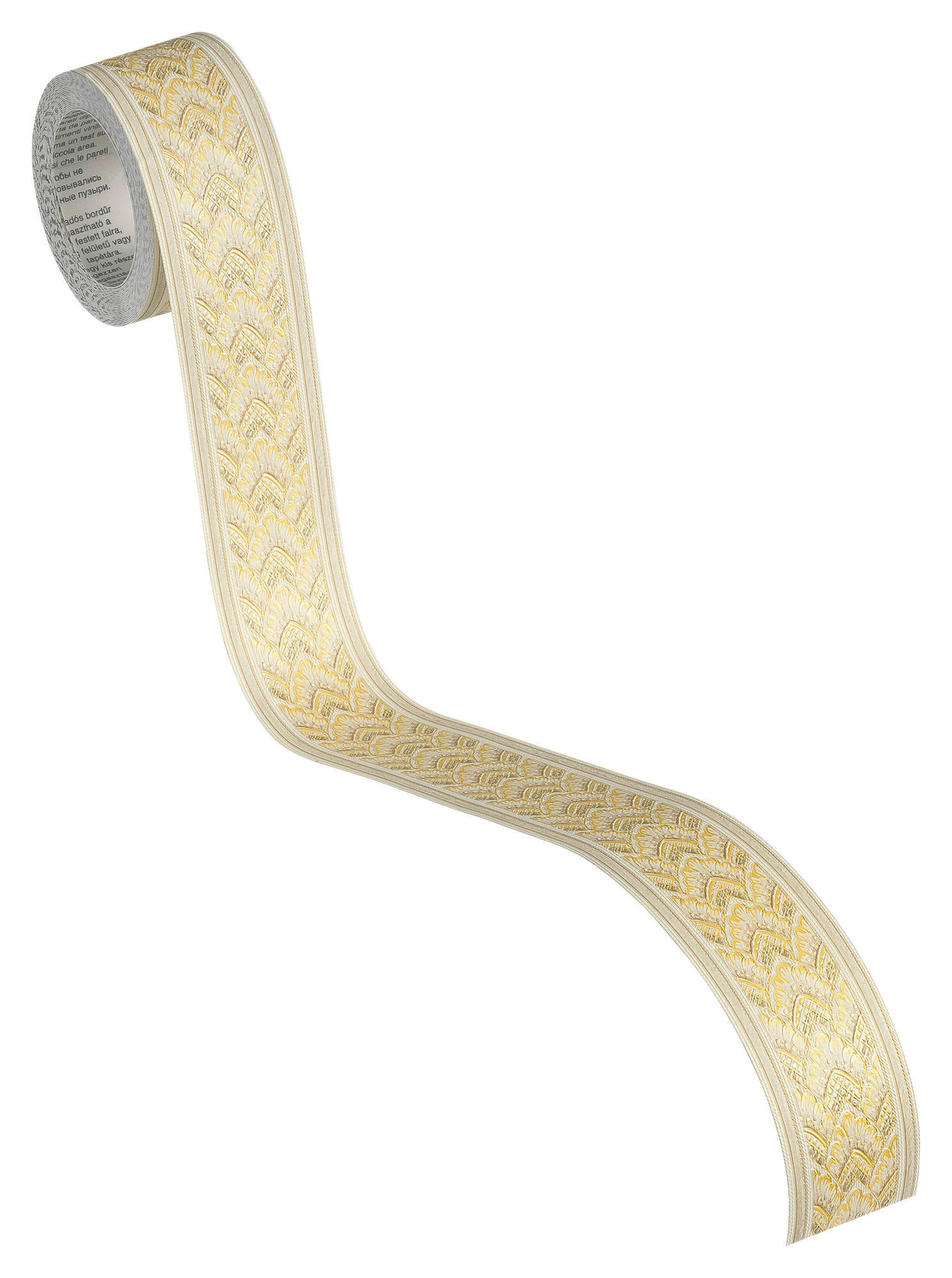 A.S.Creation Bordüre gold weiß B/H/D: ca. 4x500x7 cm