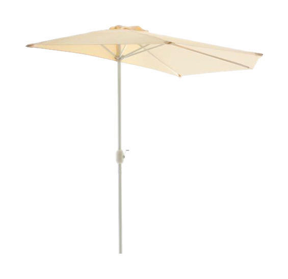 VCM Sonnenschirm Balkon beige Stahlrohr B/H/L: ca. 140x235x270 cm