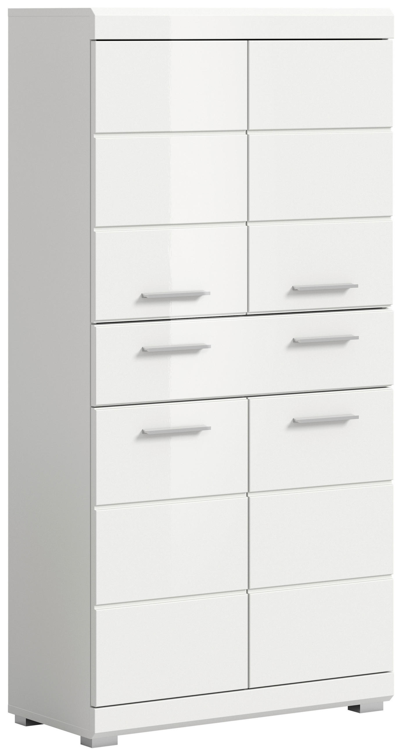 Badezimmer-Set Scout weiß weiß Hochglanz B/H/T: ca. 74x141x31 cm