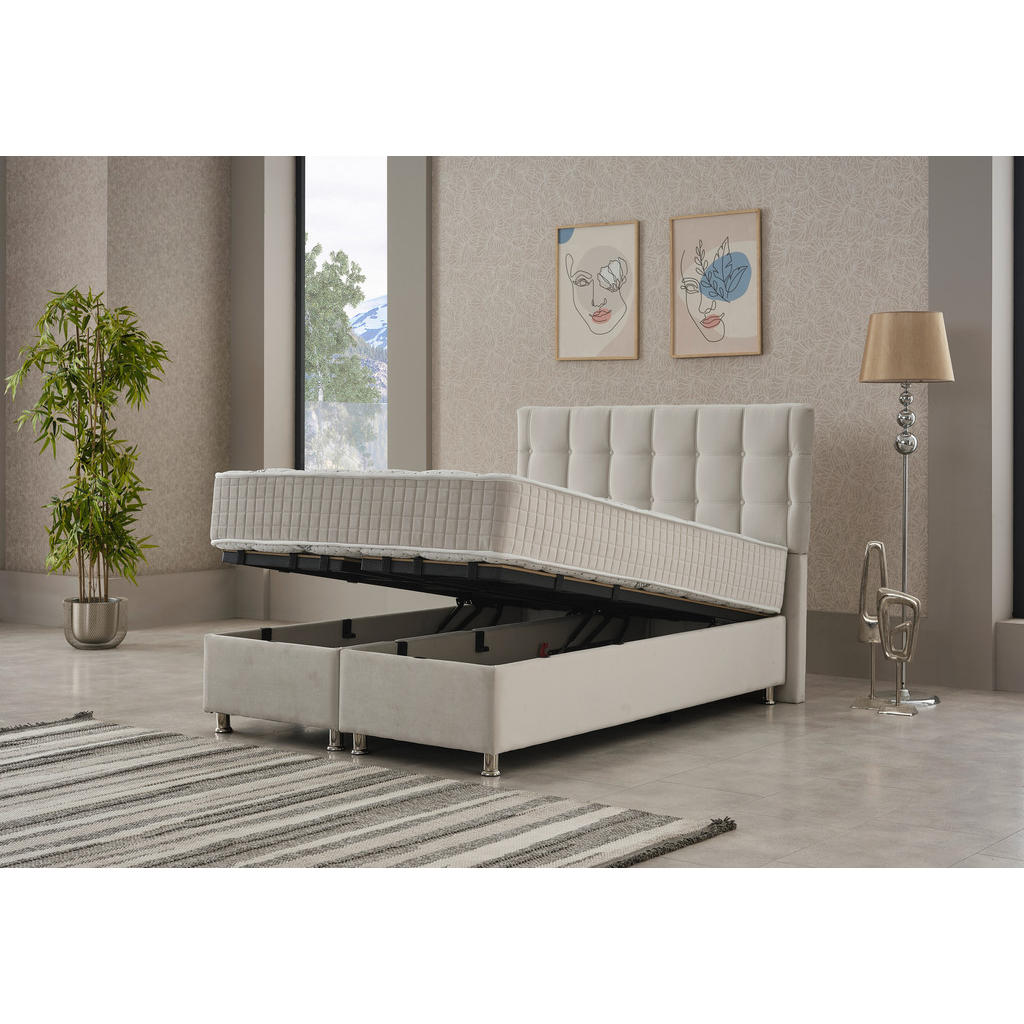 Thumbnail - Polsterbett Etna creme Liegefläche B/L: ca. 1440x200 cm