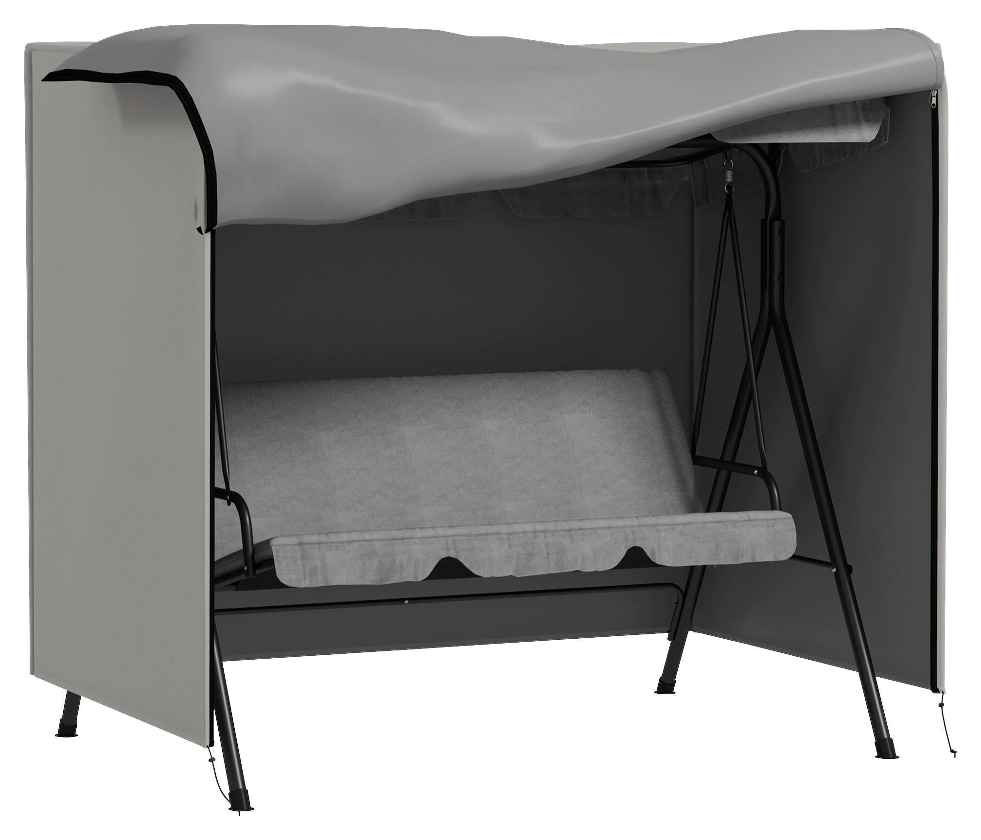 Outsunny Abdeckplane grau Polyester B/H/L: ca. 114x177x152 cm
