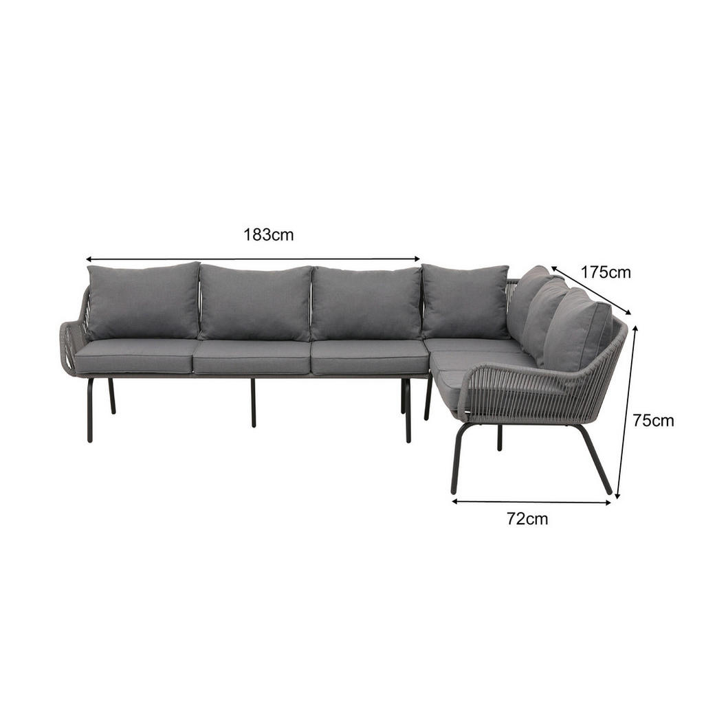 Thumbnail - POCOline Gartensitzgruppe Milos dunkelgrau Stahl