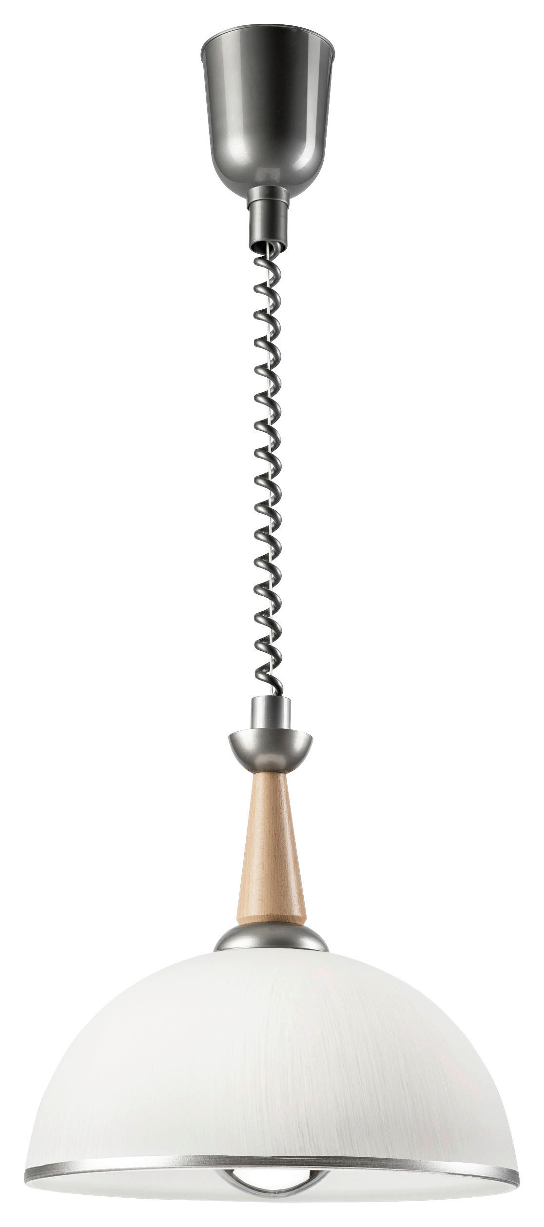 Lamkur Deckenleuchte silber Glas B/H/L: ca. 64x30x64 cm E27 1 Brennstellen