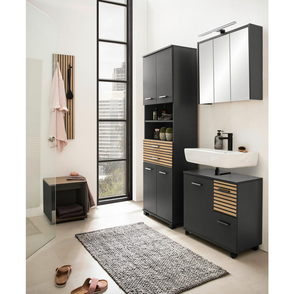 Thumbnail - Unterschrank Katta anthrazit B/H/T: ca. 70,7x74,3x17 cm