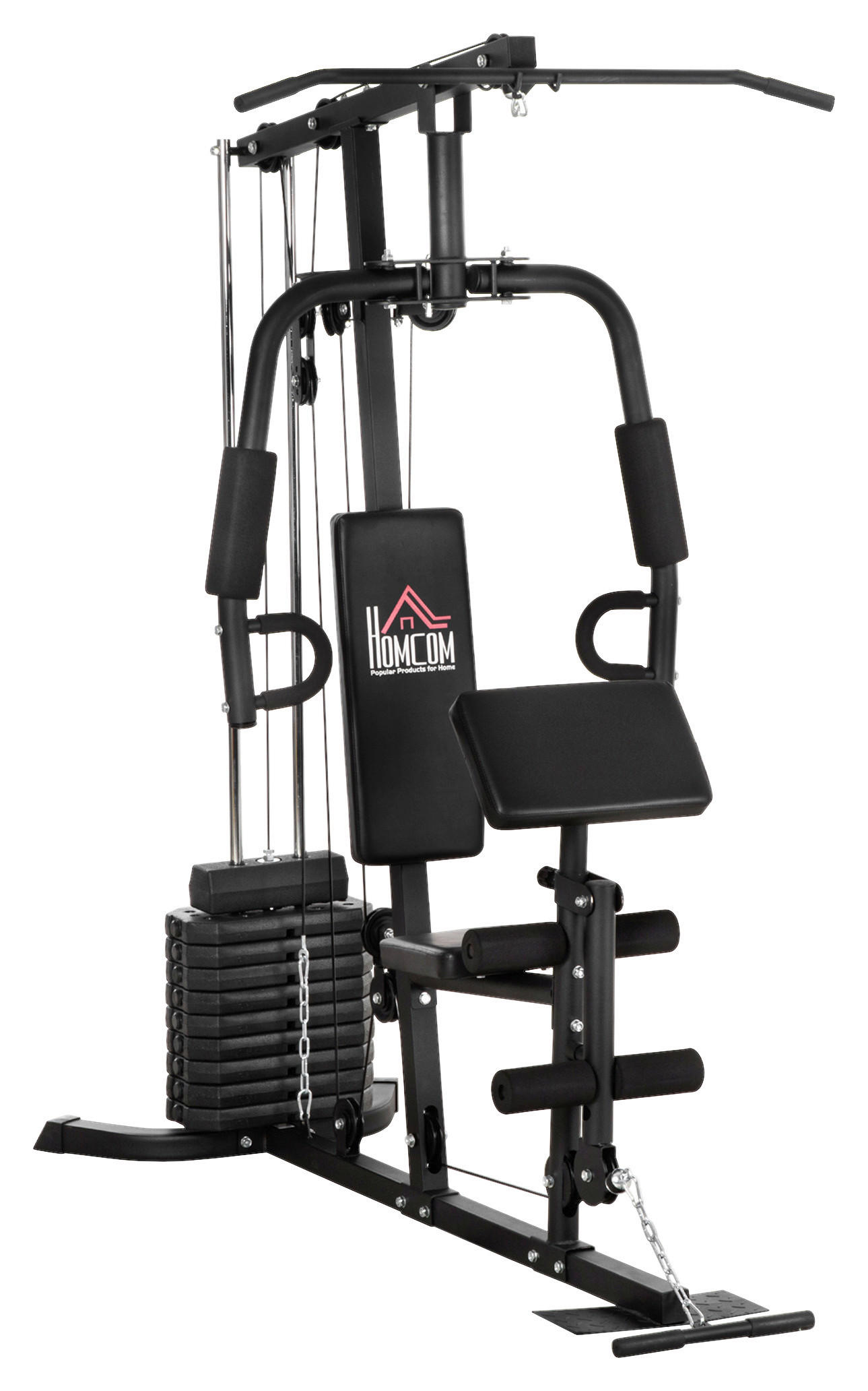 HOMCOM Kraftstation schwarz Stahl B/H/L: ca. 108x200x180 cm