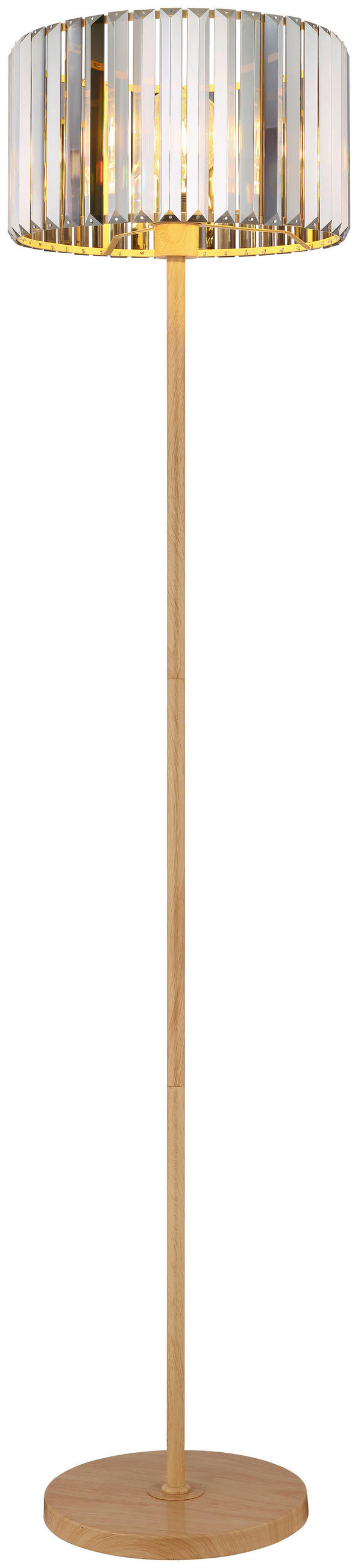 GLOBO Stehleuchte RUN 40220146 Rauch braun schwarz Metall Glas H/D: ca. 150x35 cm 1 Brennstellen