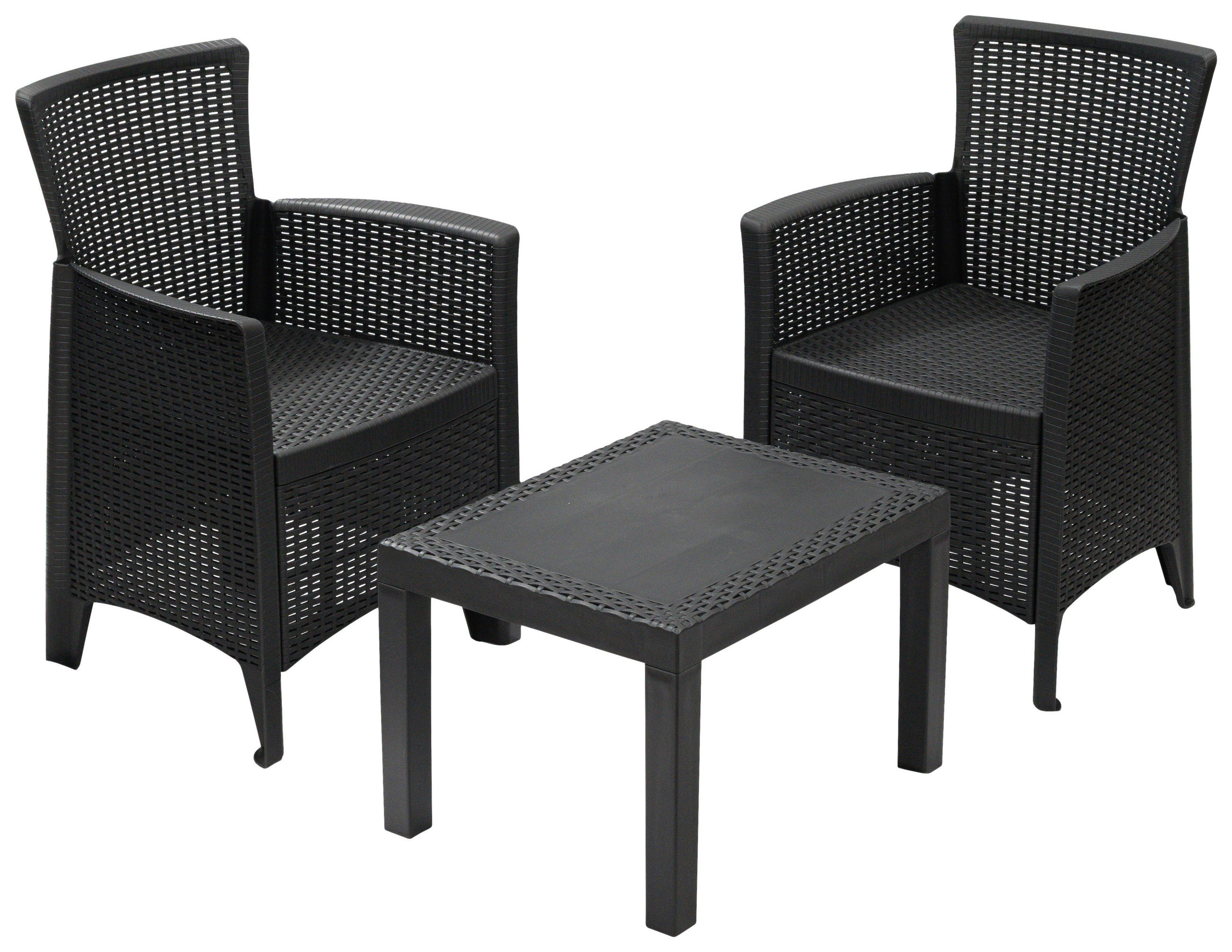 ProGarden Loungeset Forest anthrazit Polypropylen