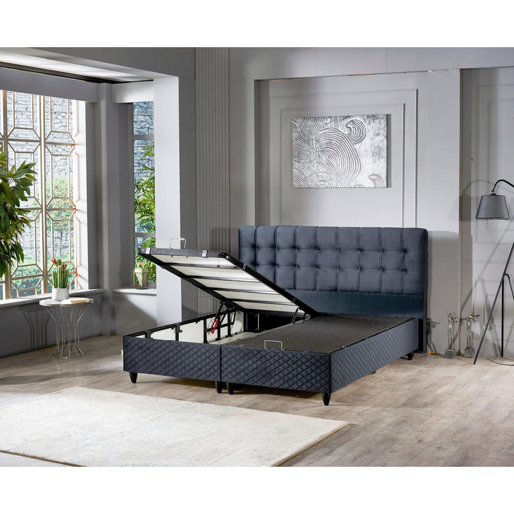 Thumbnail - Polsterbett California schwarz Liegefläche B/L: ca. 180x200 cm