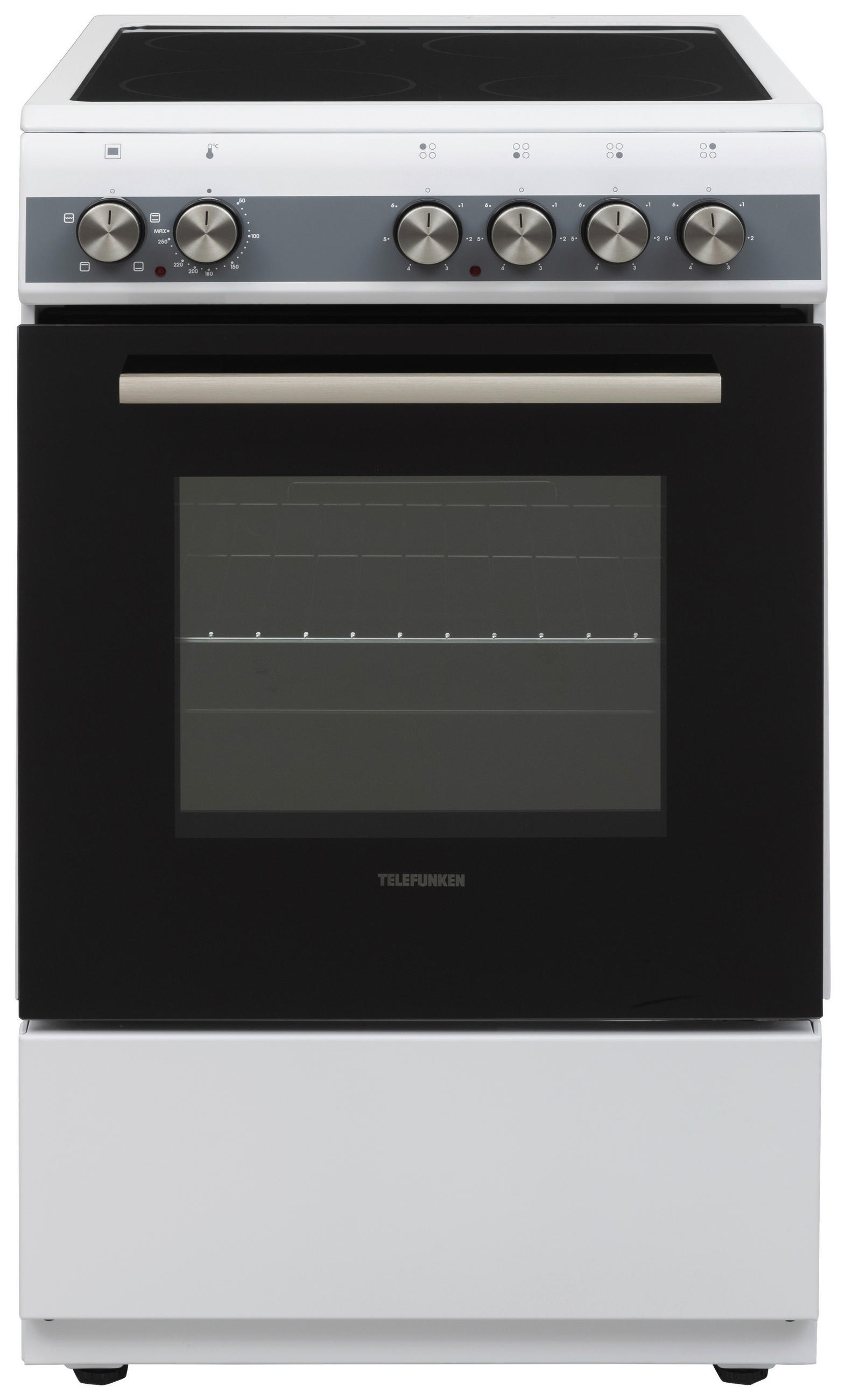 TELEFUNKEN Stand-Elektroherd TF-FS-5060-K4 weiß B/H/T: ca. 50x85x60 cm