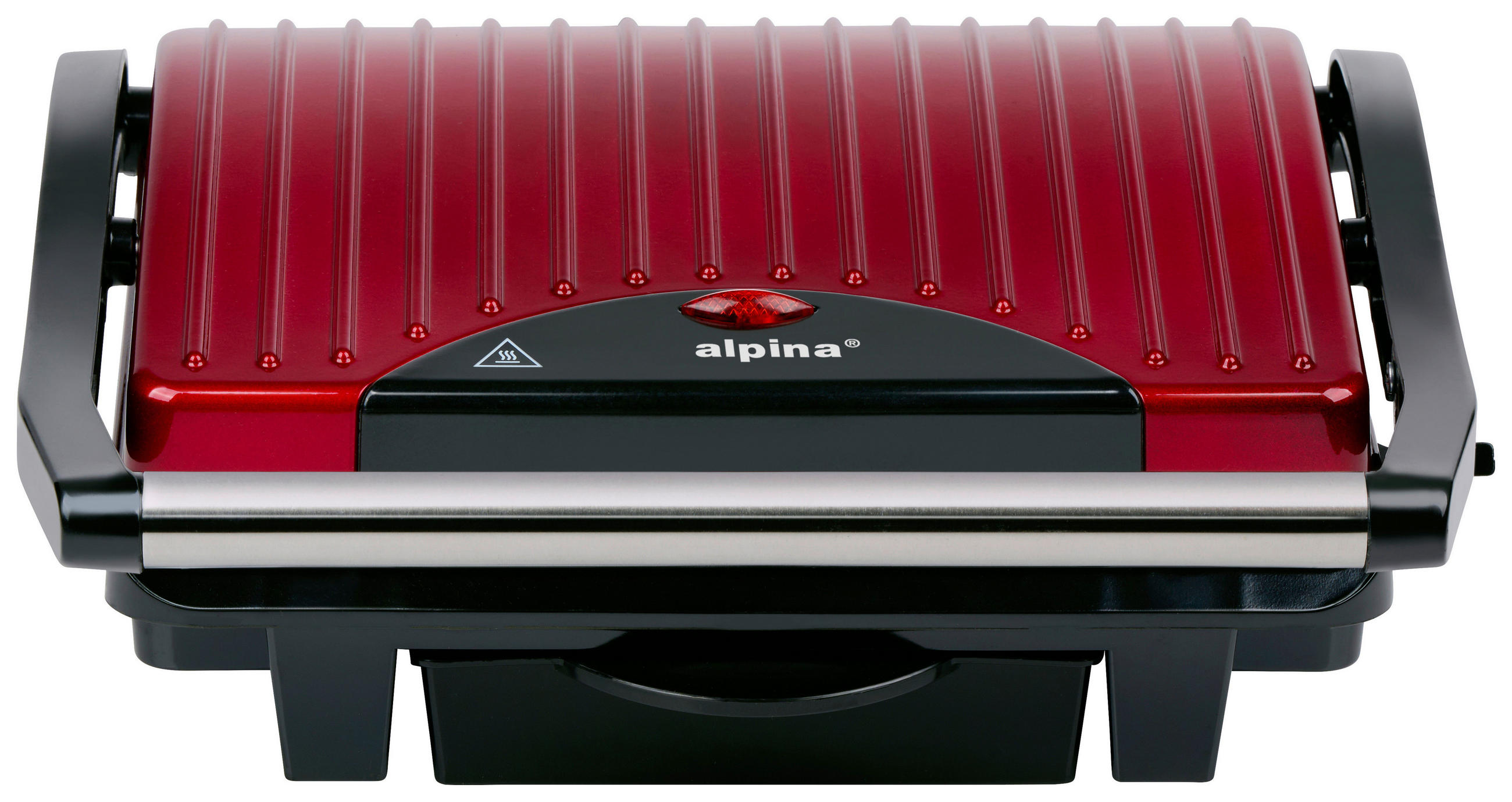 Kontaktgrill rot B/H/L: ca. 11,5x29,5x32,5 cm