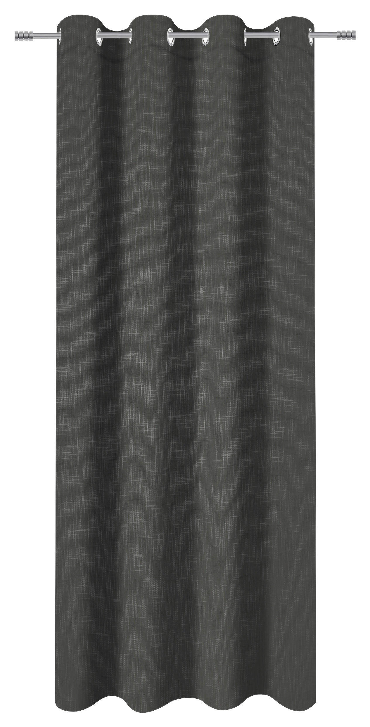 Thumbnail - Ösenvorhang Savina anthrazit B/L: ca. 140x245 cm