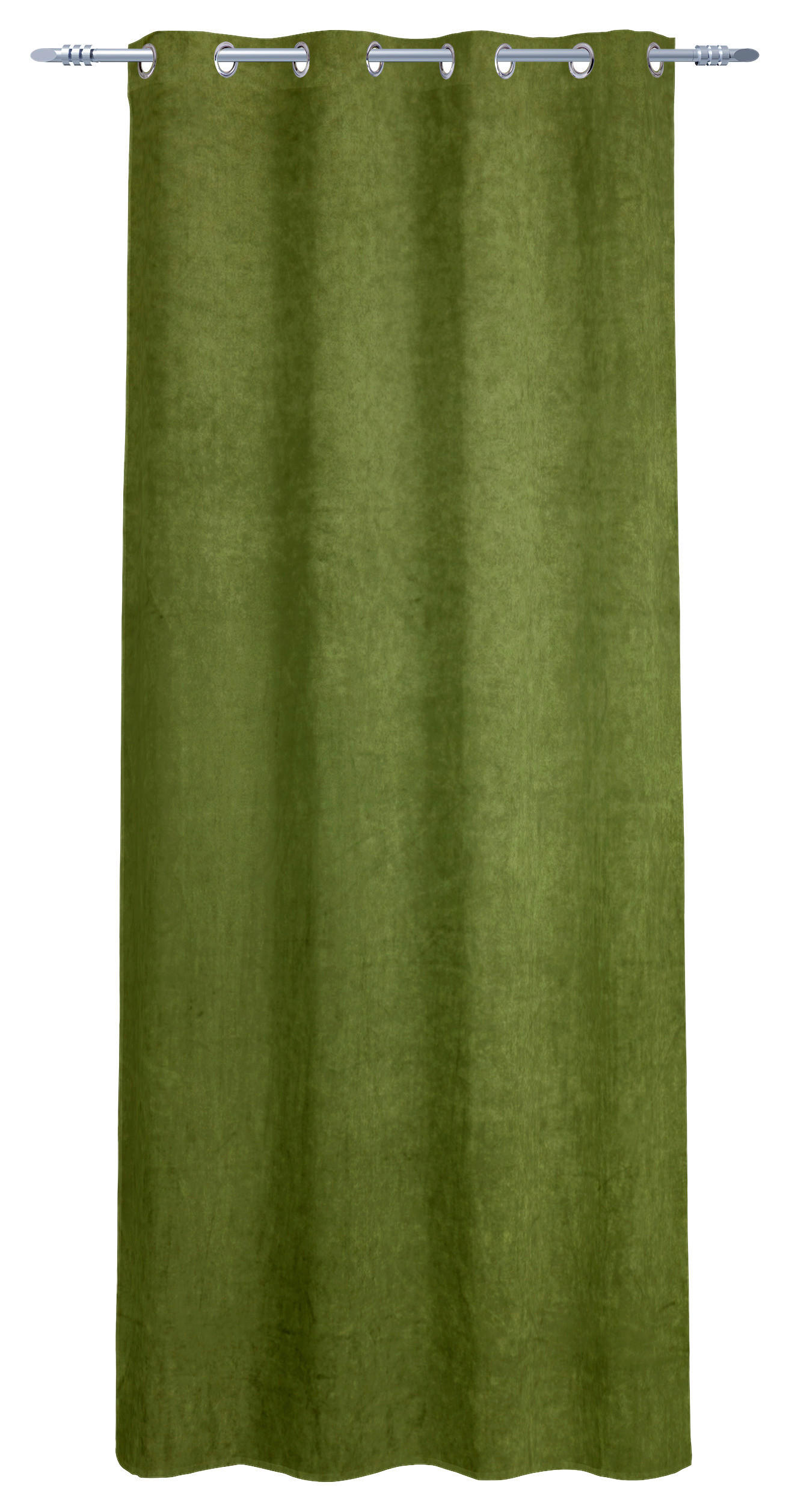 Thumbnail - Acus Ösenvorhang Samt grün B/L: ca. 135x245 cm