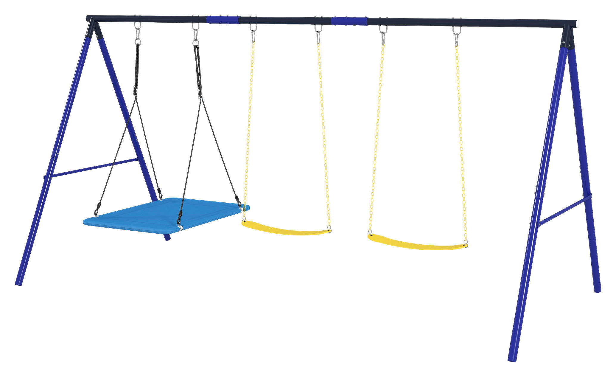 AIYAPLAY Kinderschaukel mehrfarbig B/H/L: ca. 180x184x365 cm