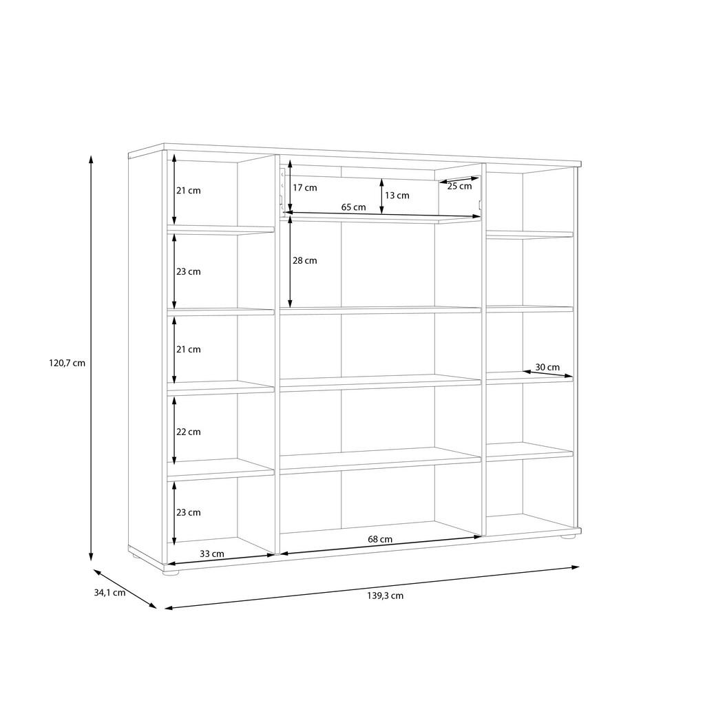 Thumbnail - Kommode Eiche Artisan Nachbildung B/H/T: ca. 139x121x35 cm
