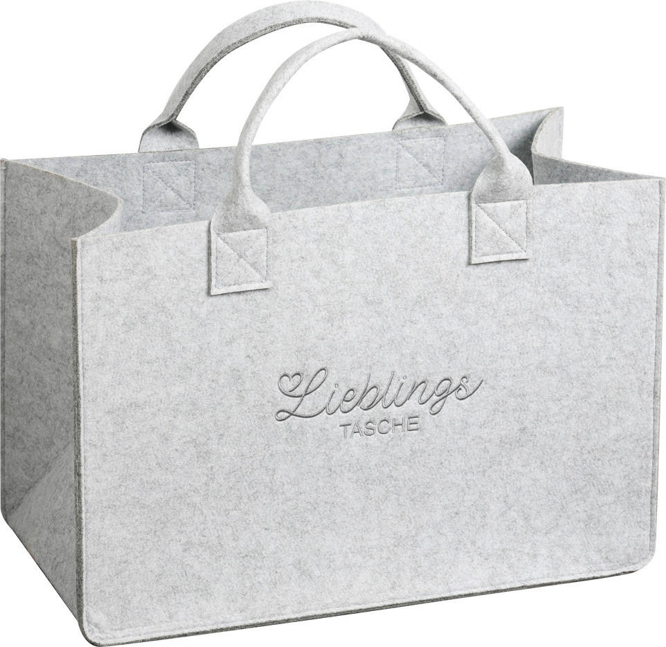 Kesper Tasche Filz grau Polyester B/H/L: ca. 25x34x50 cm