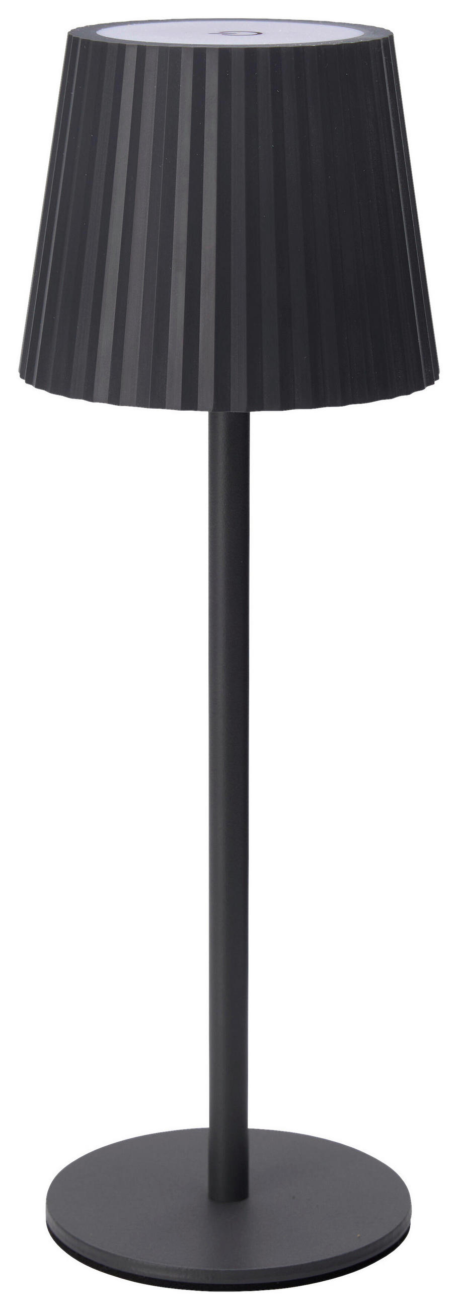 Tischlampe grau Kunststoff B/H/L: ca. 9,3x9,3x28 cm