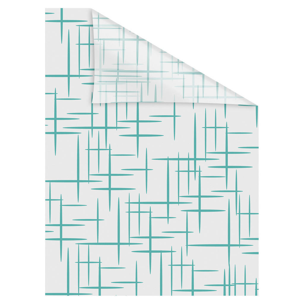 Thumbnail - LICHTBLICK Fensterfolie Stars Stars petrol weiß B/L: ca. 100x130 cm