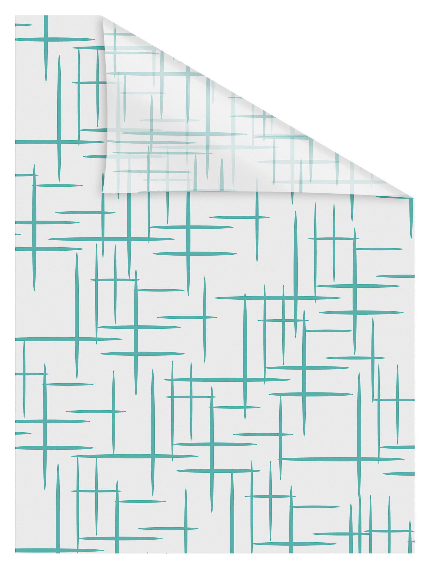 Thumbnail - LICHTBLICK Fensterfolie Stars  Stars petrol weiß B/L: ca. 100x180 cm