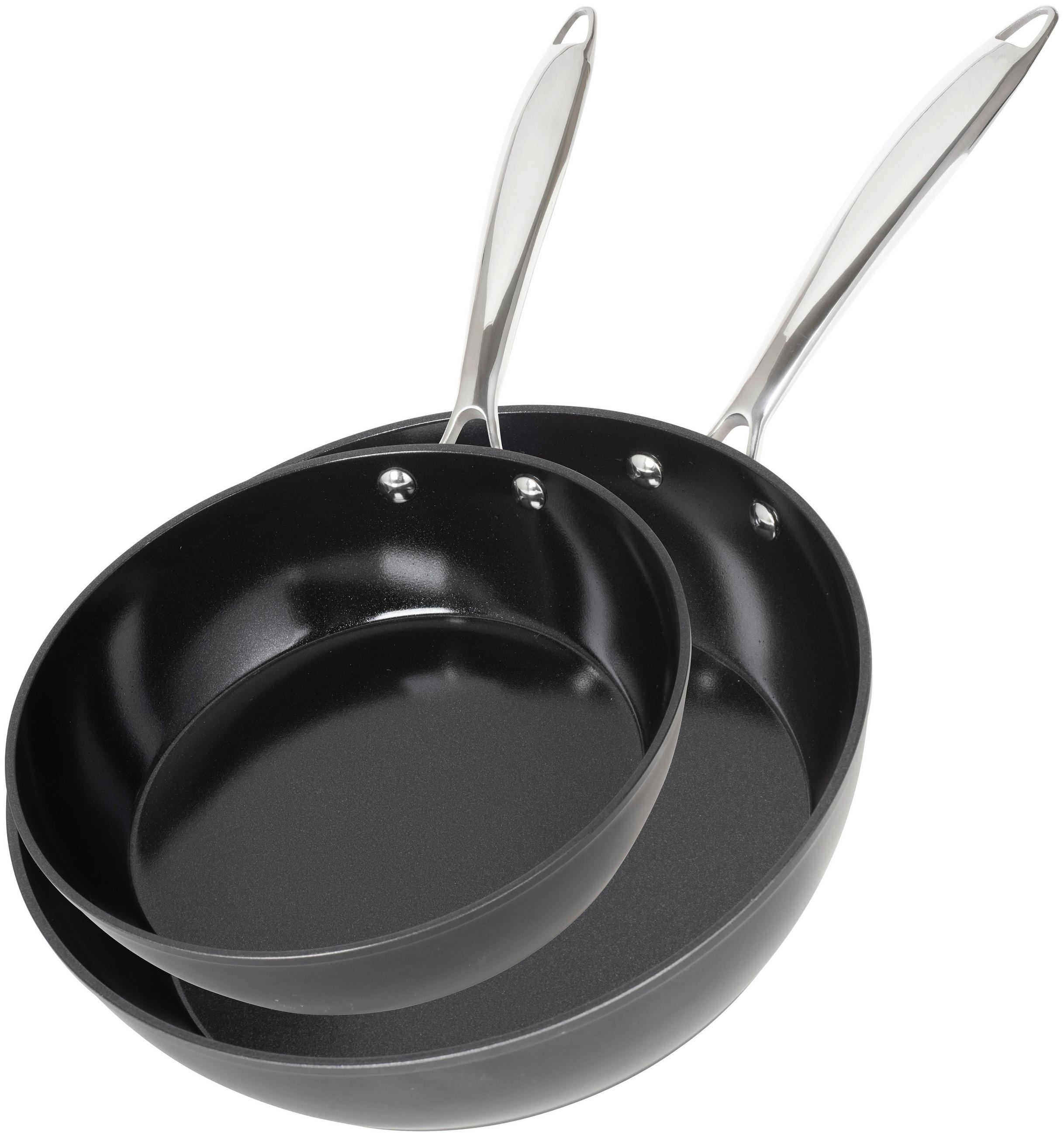 POCOline Pfannenset schwarz Aluminium 2 tlg.