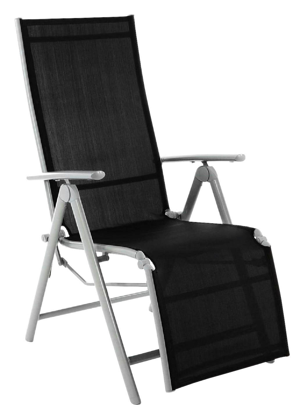 VCM Sonnenliege schwarz Textilene B/H/T: ca. 59x113x74 cm